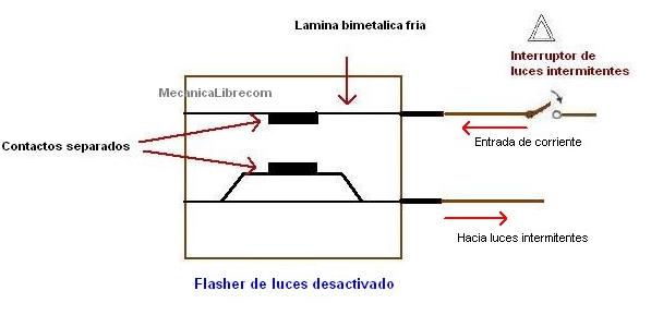 flasher de luces intermitentes diagrama interno